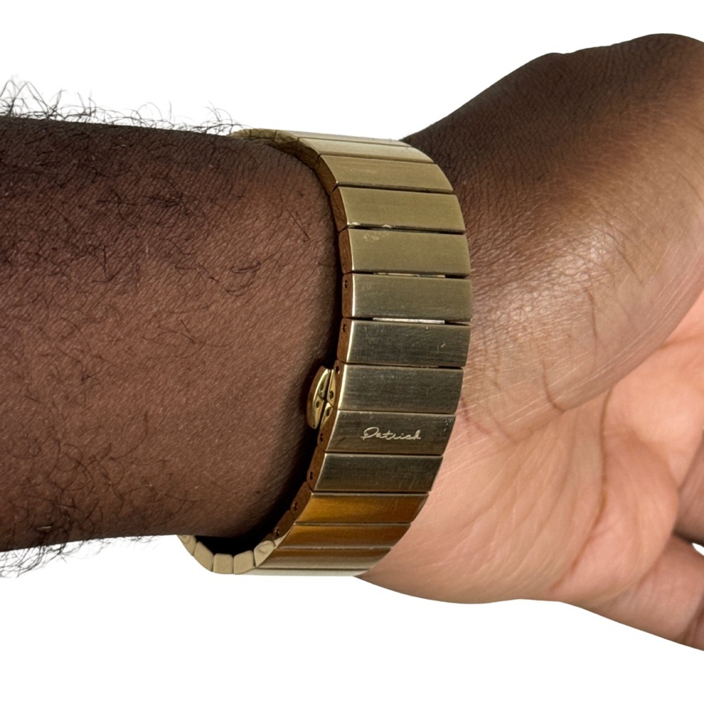 Gold Rectangular Men's Watch - Picture 4 of 4